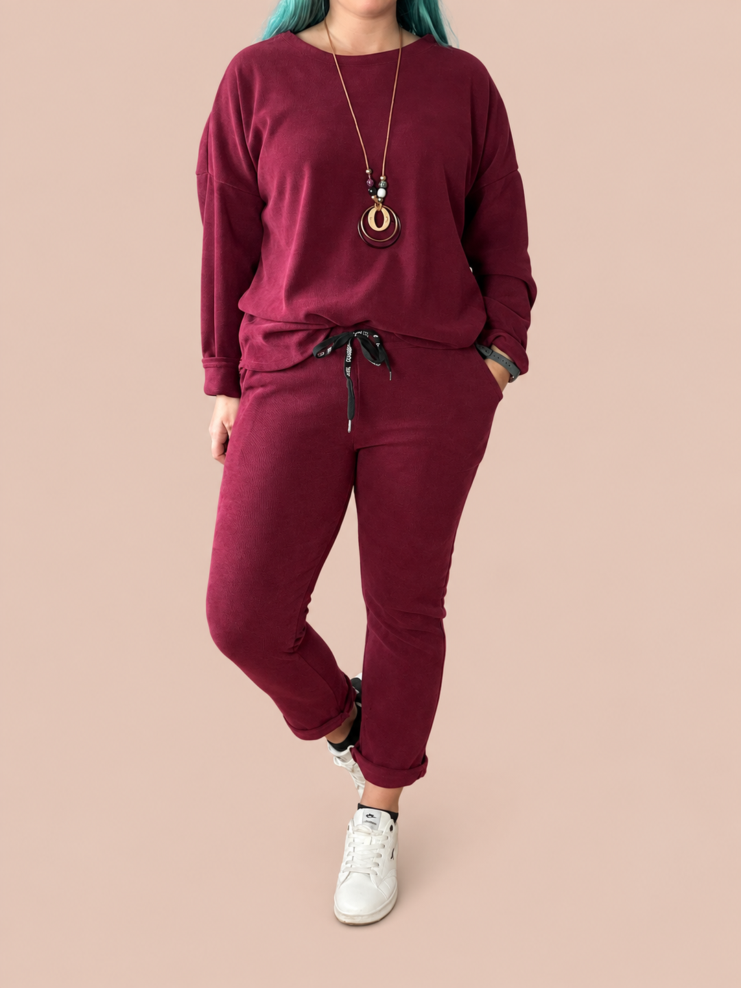 Pulli in Cord-Optik - Braun