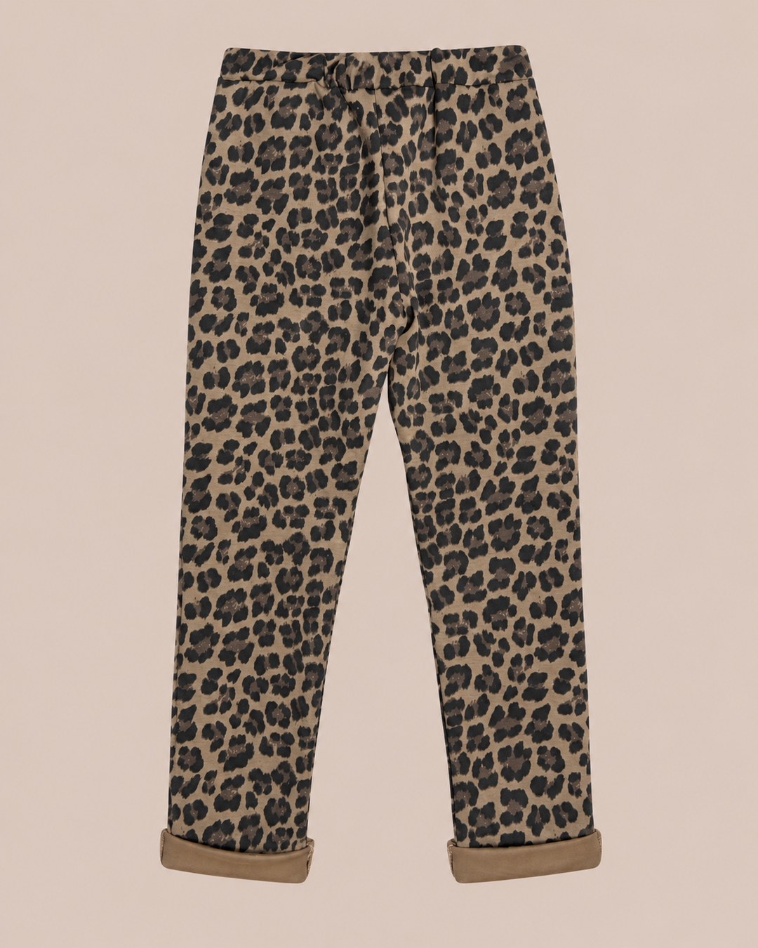 Hose mit Leo-Print - Braun