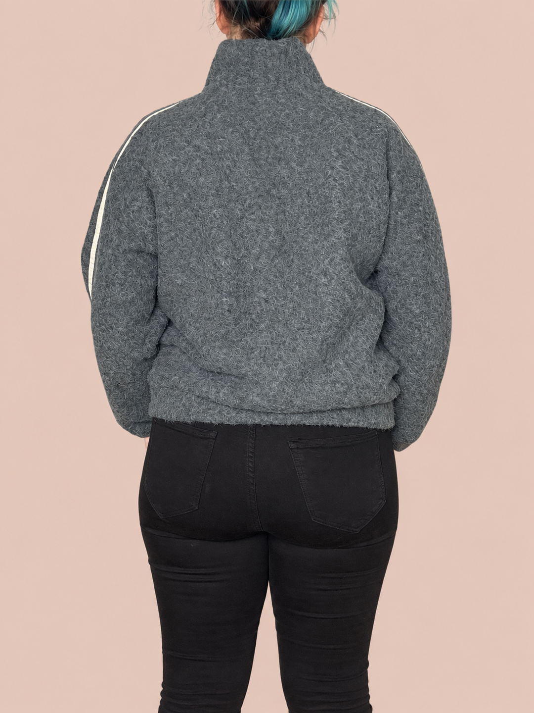 Cozy Stripe Jacke - Grau