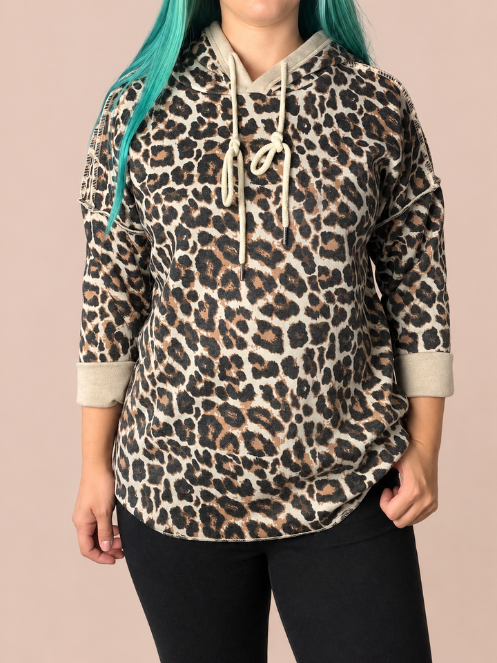 Hoodie in Leo-Optik
