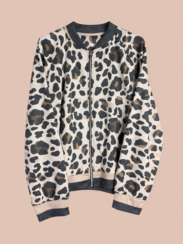 Jacke Leo Creme - Beige/Schwarz