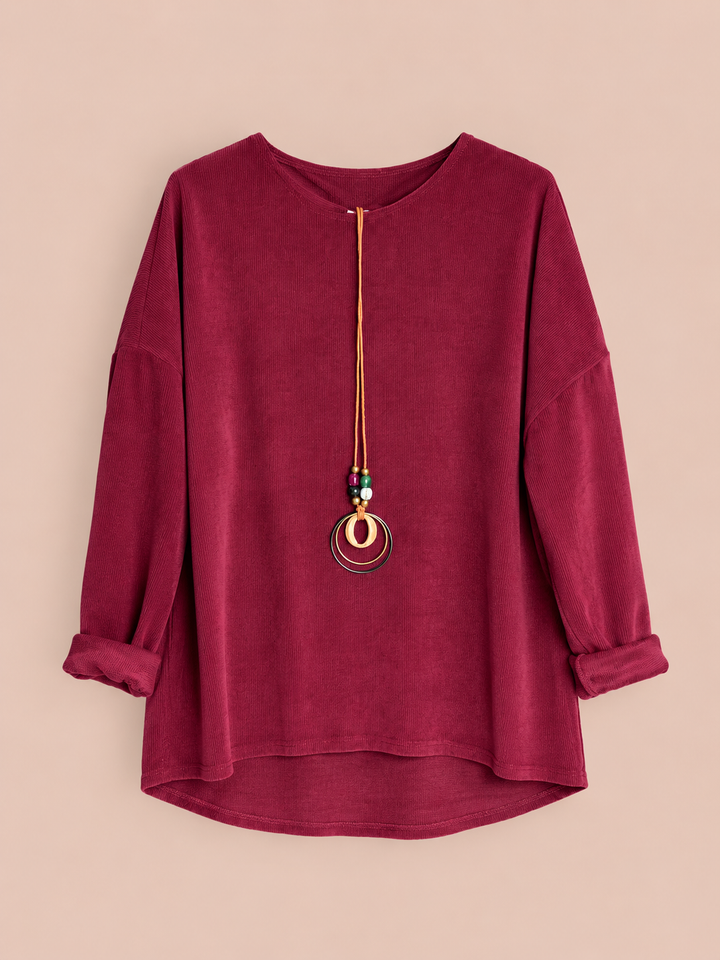 Pulli in Cord-Optik - Braun