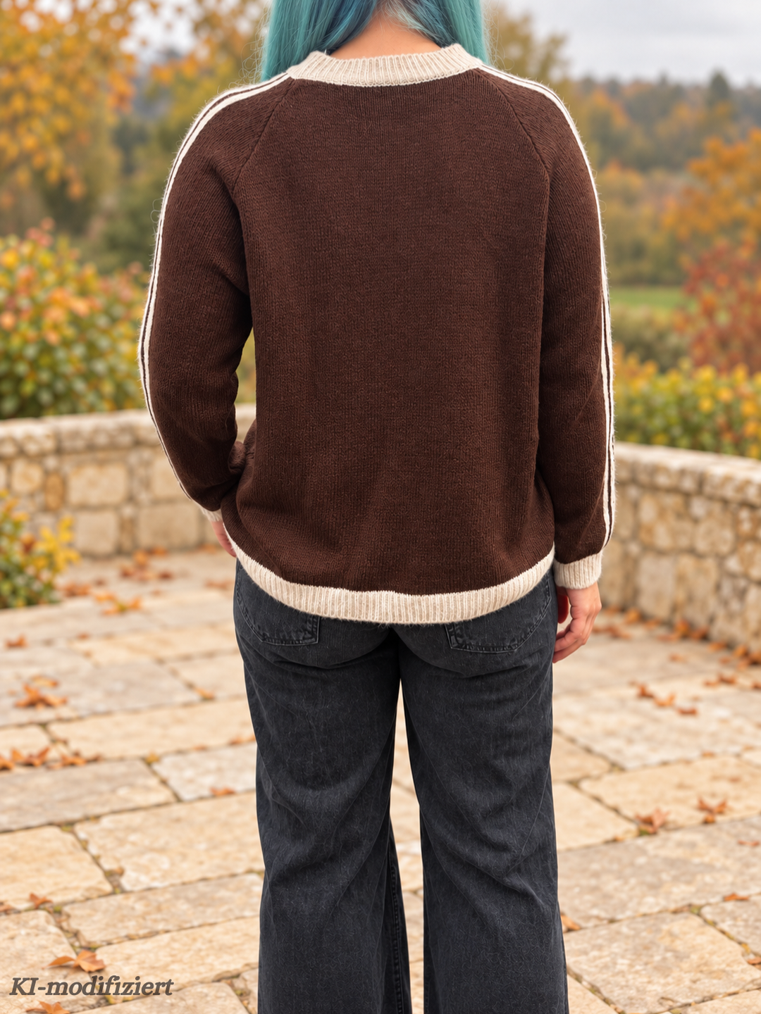 Strickpullover mit Ärmelstreifen
