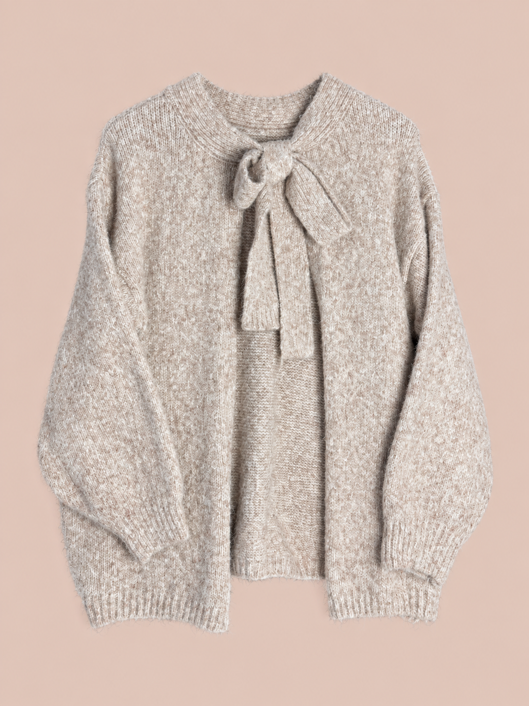 Strickjacke - beige