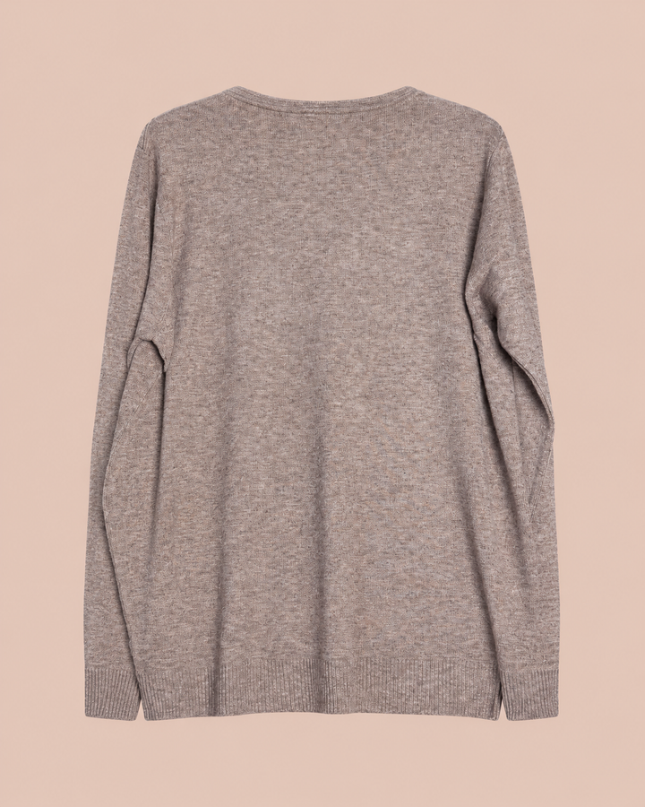 Pullover Basic - Taupe/Grau