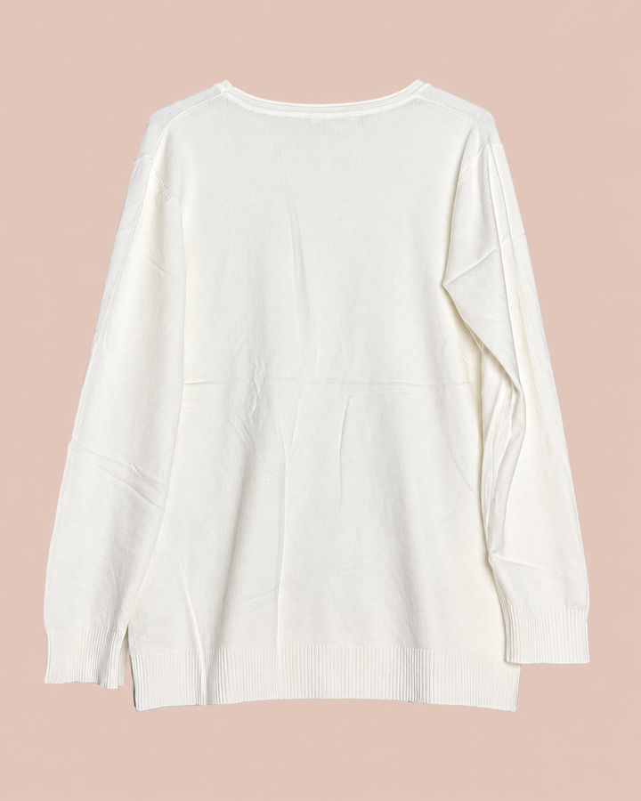 Pullover Basic - Cremeweiß