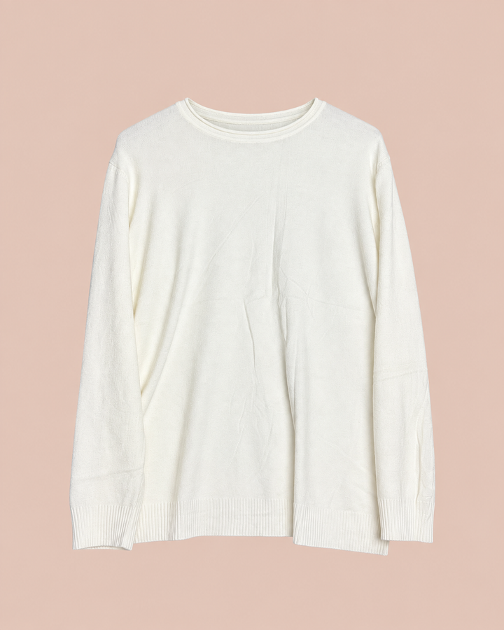 Pullover Basic - Cremeweiß