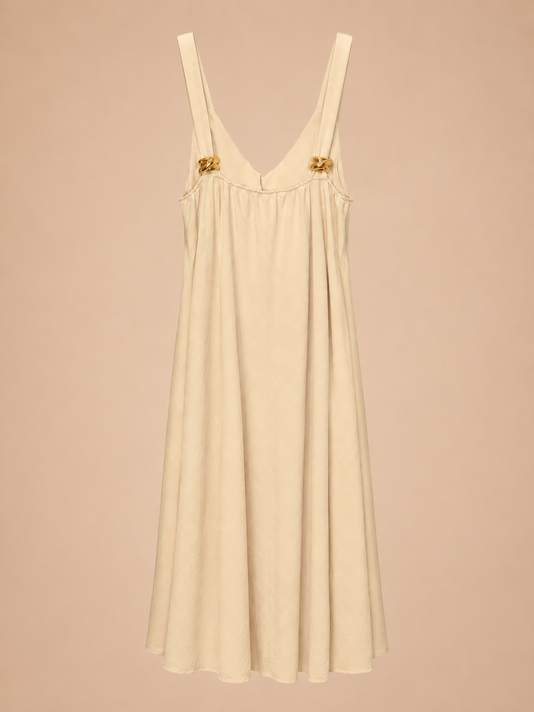 Midnight Elegance – Maxikleid mit Golddetails