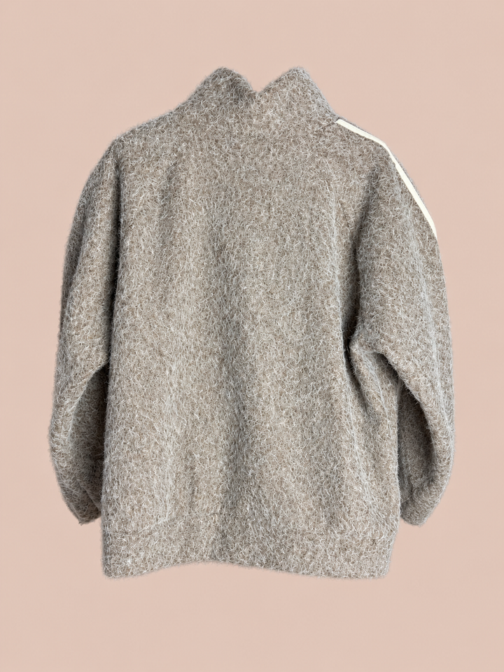 Cozy Stripe Jacke - Beige