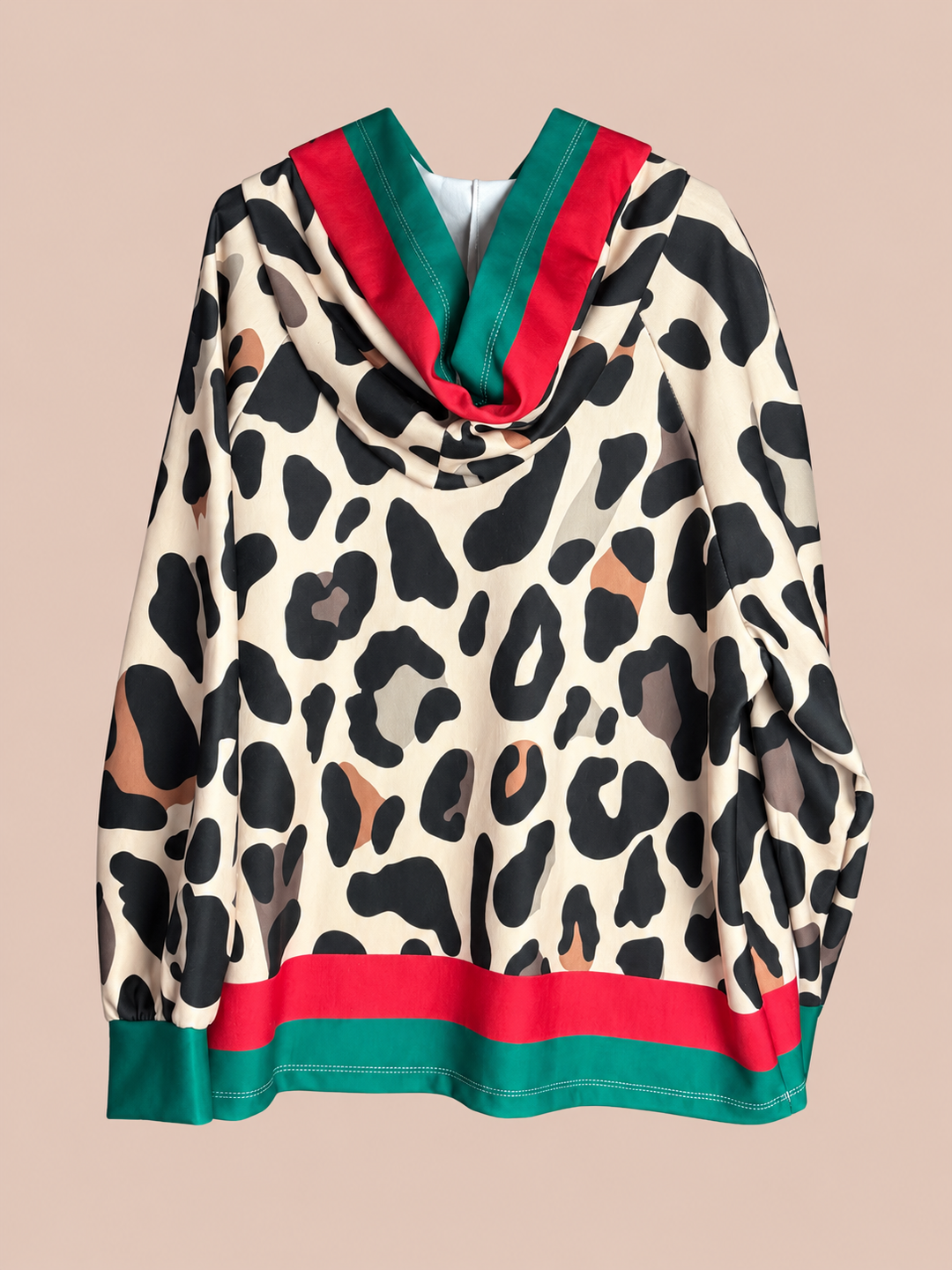 Wild Color Leo Hoodie - Grün/Rot