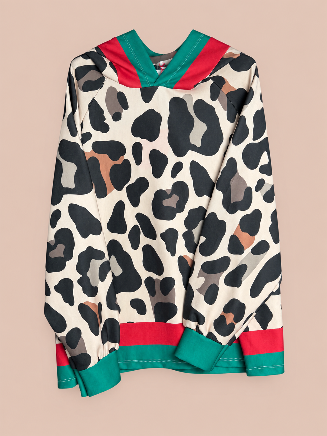 Wild Color Leo Hoodie - Grün/Rot